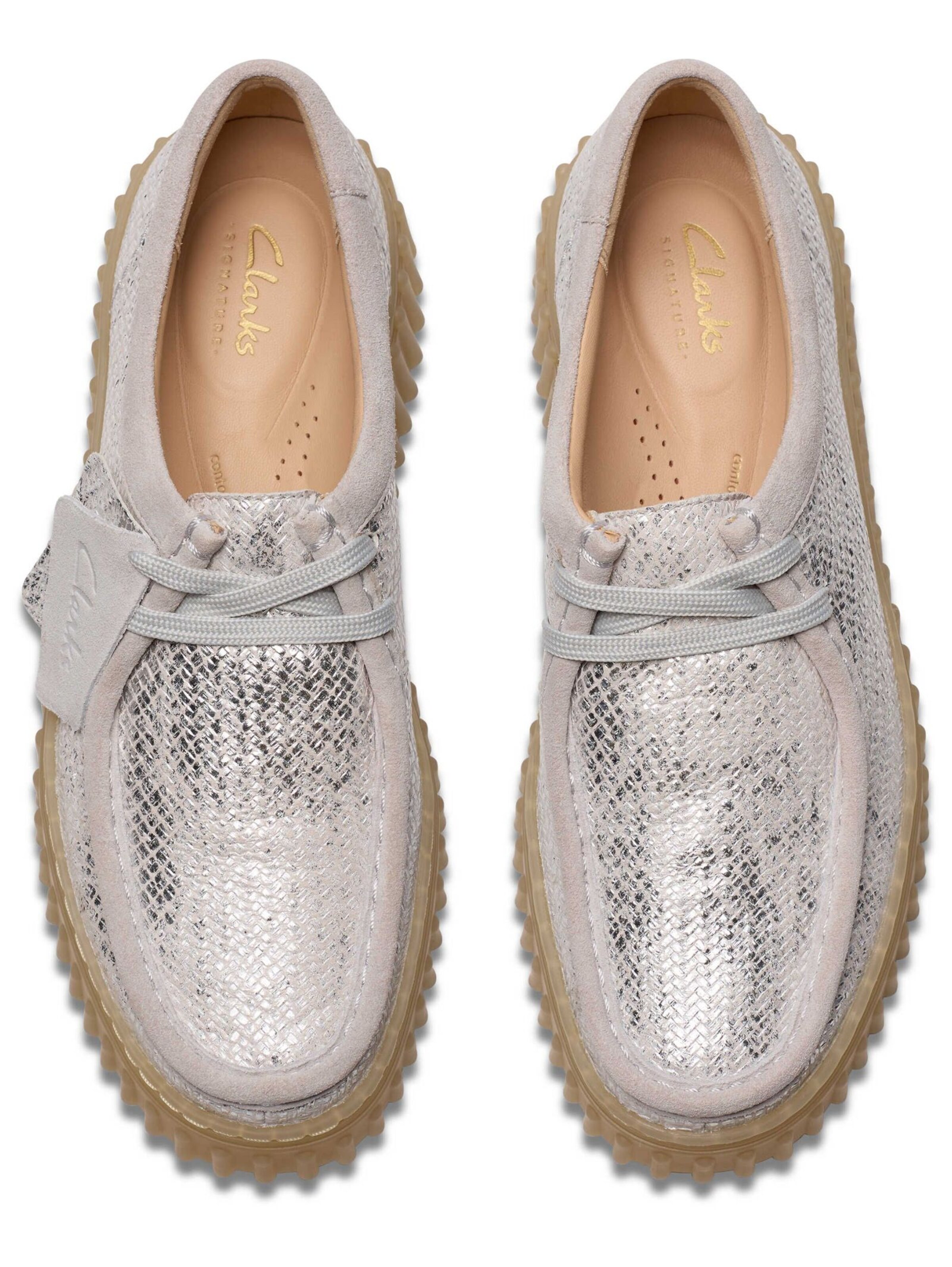 CLARKS Veterschoen in Zilver