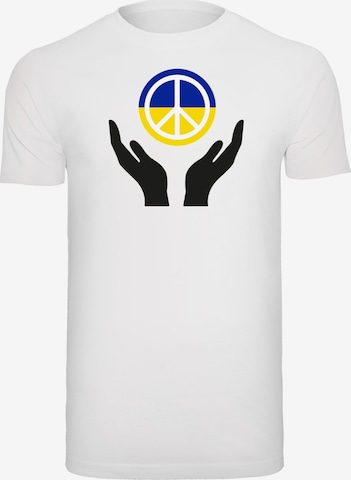 T-Shirt 'Peace - Hand Peace' Merchcode en blanc : devant