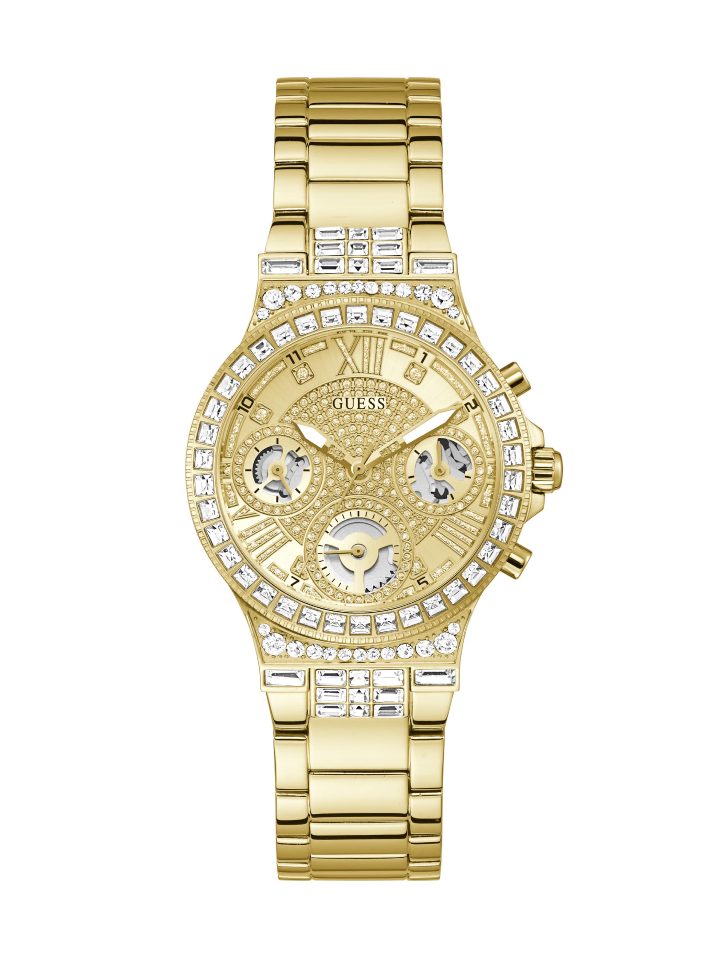 GUESS Analog Watch 'Moonlight' in Gold: front