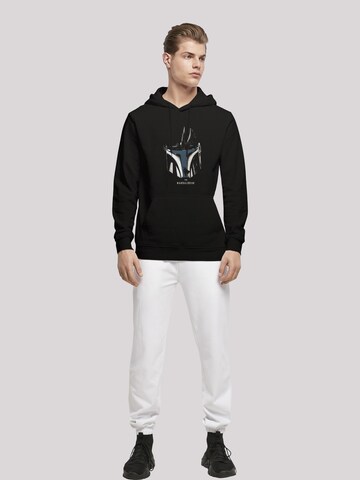 F4NT4STIC Sweatshirt 'Star Wars The Mandalorian Helmet Silhouette' in Zwart