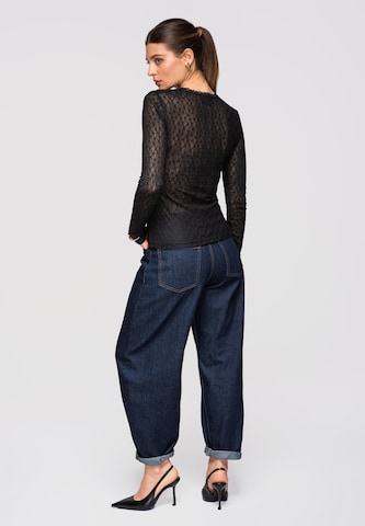 Ombre Blouse in Zwart