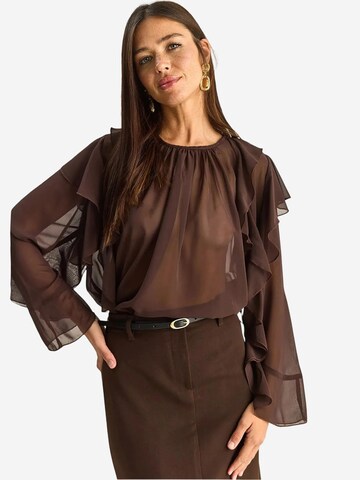Bianco Lucci Bluza | rjava barva: sprednja stran