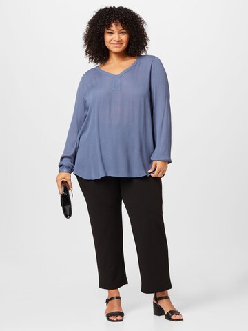 KAFFE CURVE Blouse 'Ami' in Blauw