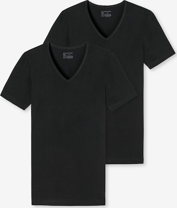 SCHIESSER Trikó és alsó póló - fekete: elől