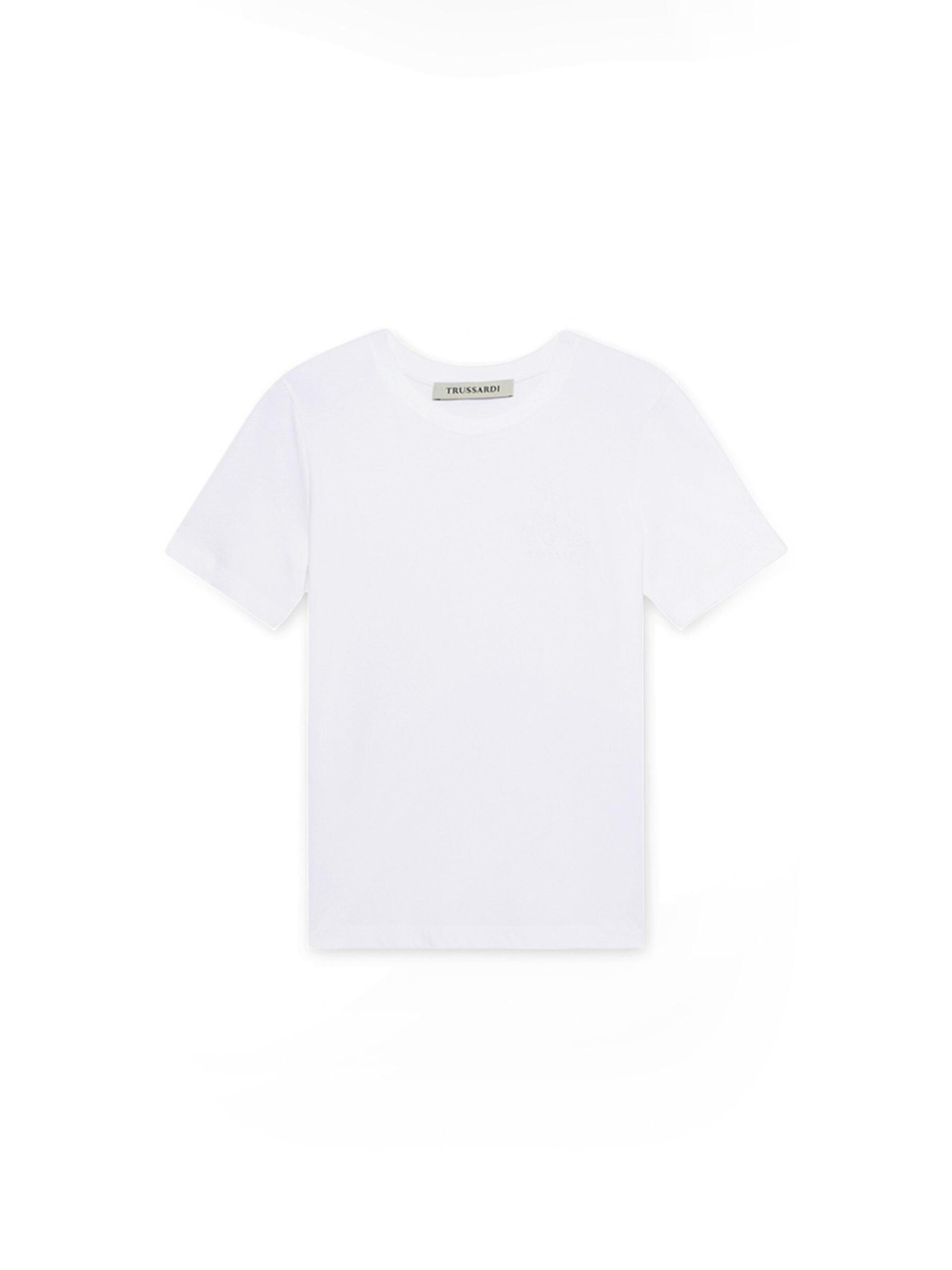 T-shirt Trussardi en blanc : devant