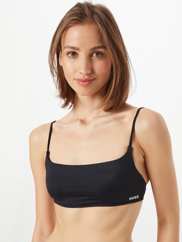 HUGO Bustier Bikinioverdel 'PURE' i sort: forside