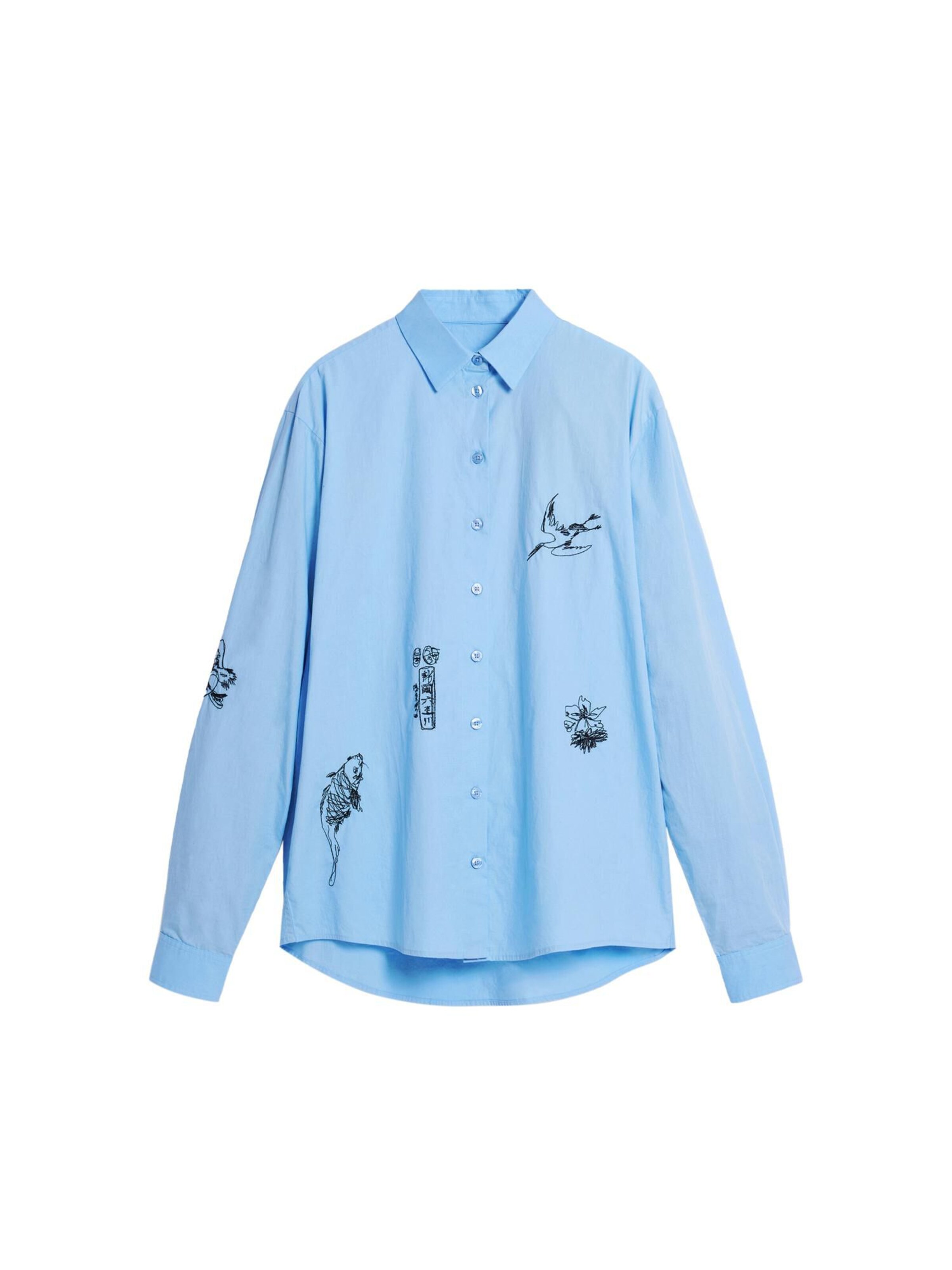 Desigual Regular fit Πουκάμισο σε μπλε: μπροστά