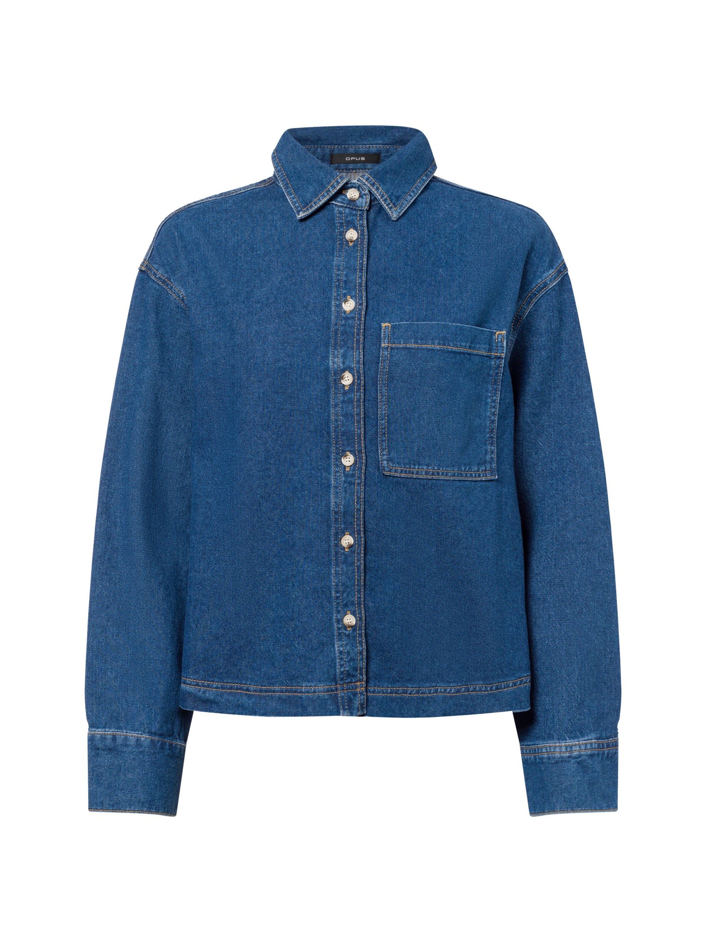 OPUS Bluse 'Felyn' in blue denim, Produktansicht