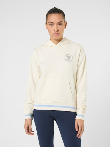 FILA Sweatshirt 'MARLIA relaxed graphic hoodie' in Wit: voorkant