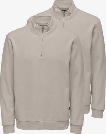 Only & Sons Sweatshirt 'Ceres' in Beige: Vorderseite