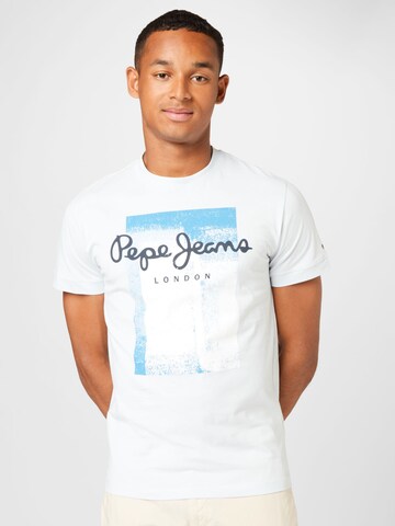 Tricou 'SAWYER' de la Pepe Jeans pe alb: față