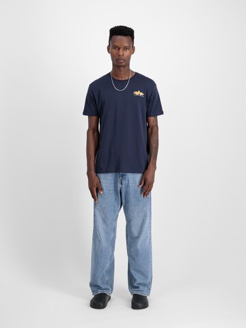 ALPHA INDUSTRIES Tričko - Modrá