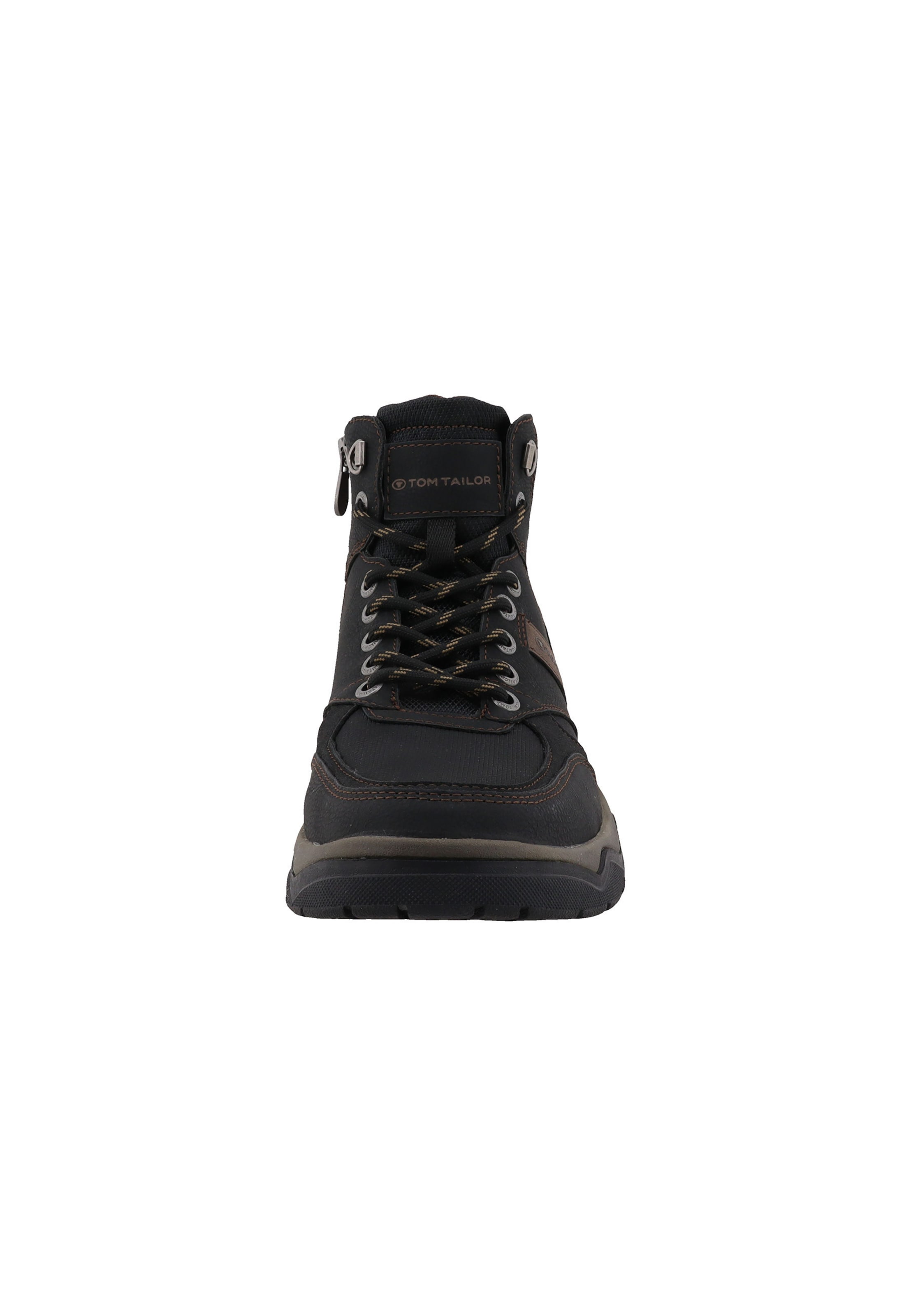 TOM TAILOR - Botas com atacadores em preto