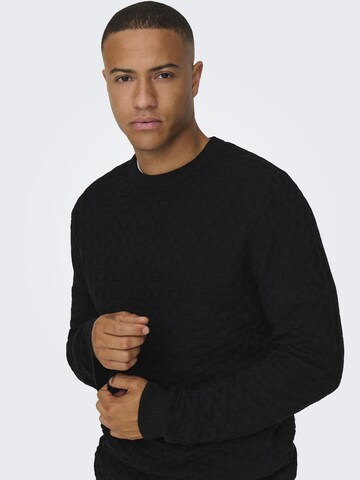 Pull-over 'Kalle' Only & Sons en noir