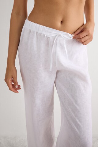 INTIMISSIMI Wide leg Pants 'The Pure Linen' in White