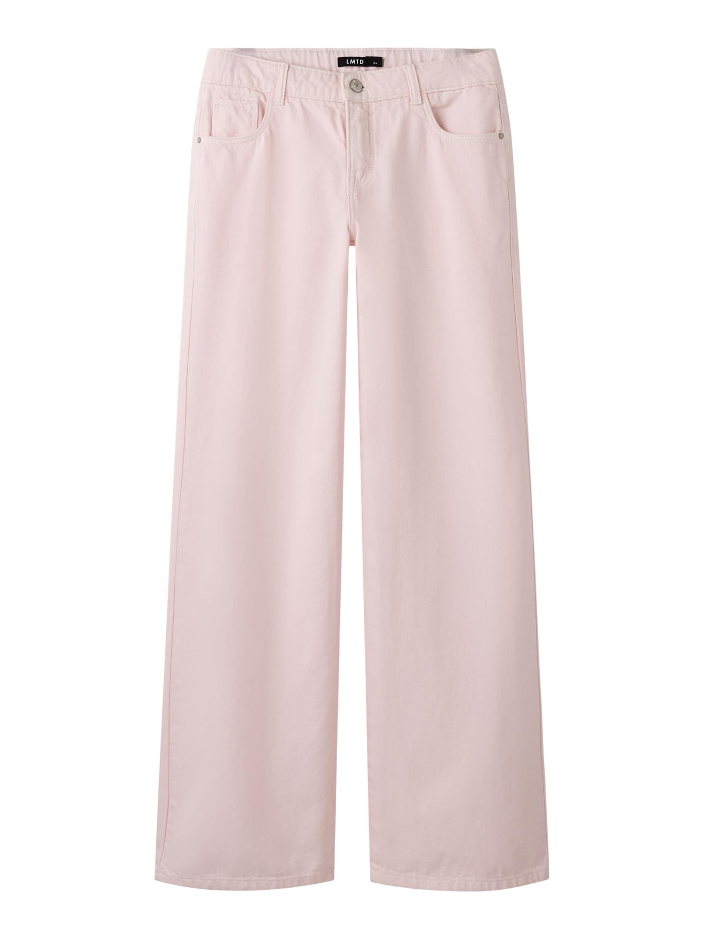 Wide leg Jeans di LMTD in rosa: frontale