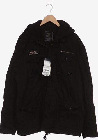 ALPHA INDUSTRIES Jacke 4XL in Schwarz: predná strana