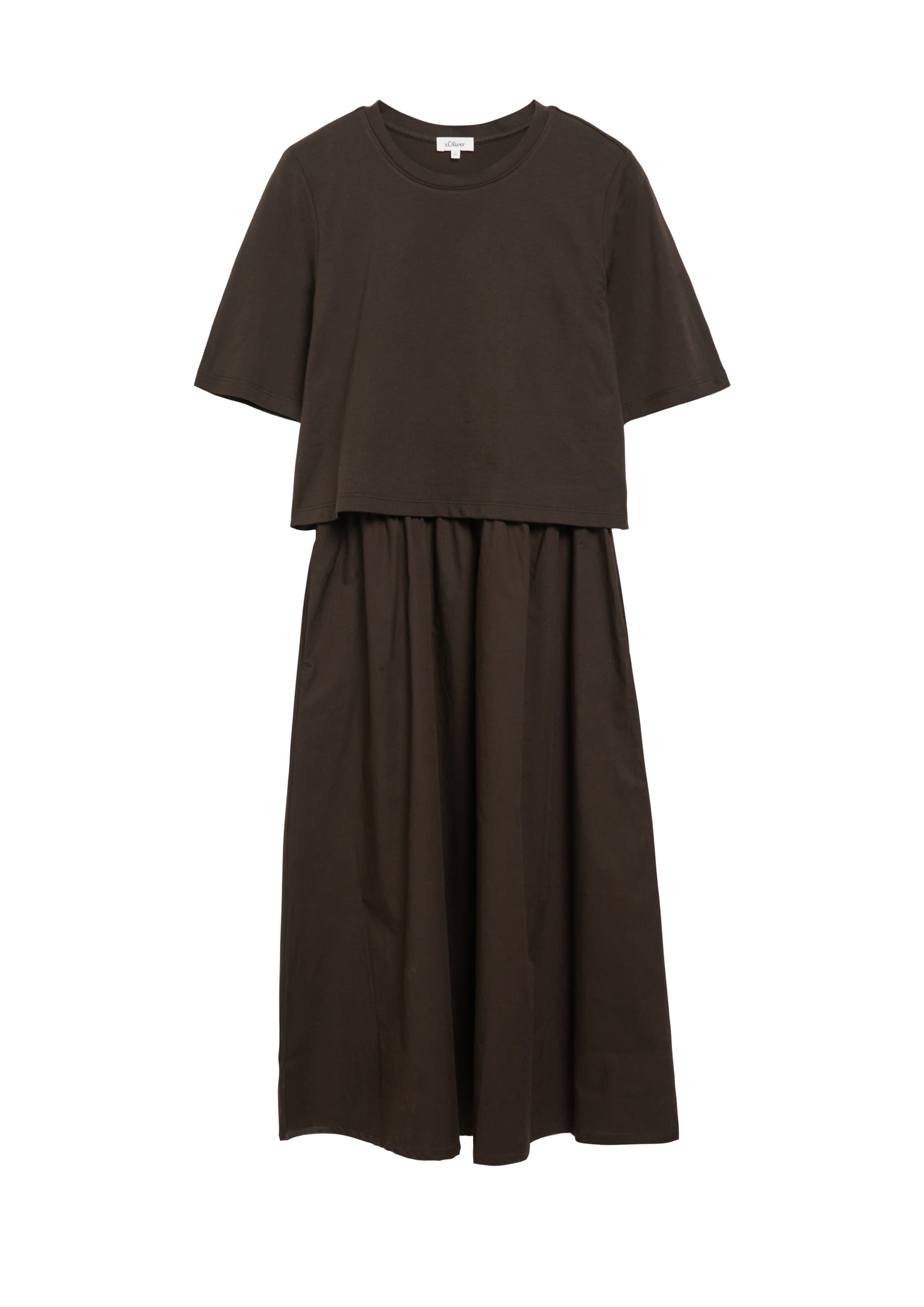 s.Oliver Kleid in Braun: Vorderseite