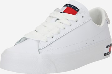 Sneaker low de la Tommy Jeans pe alb: față