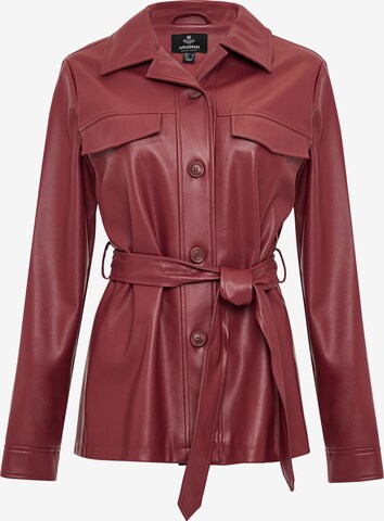 Threadbare Between-Season Jacket 'Brook' in Red: front