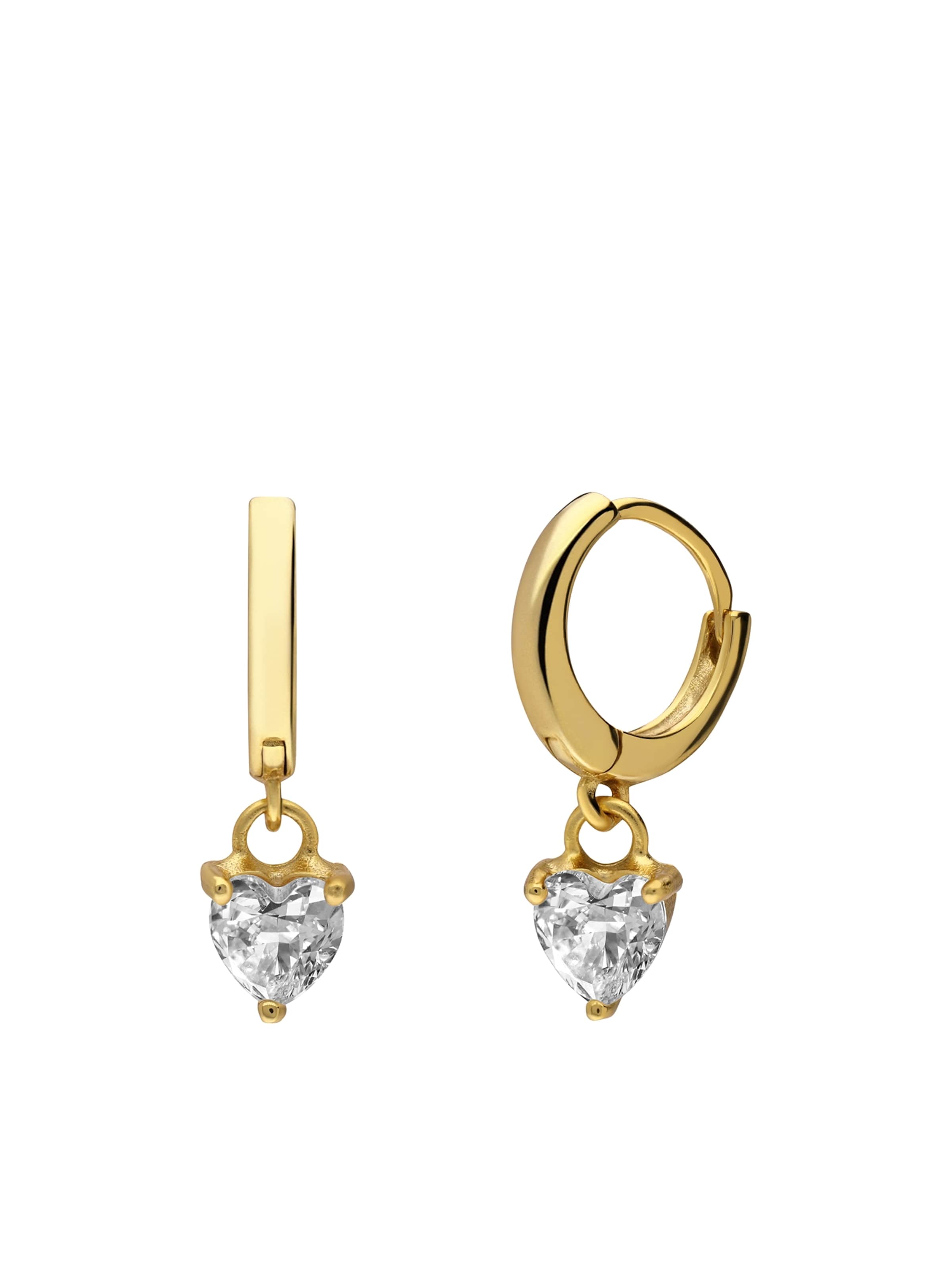 Lucardi Earrings 'Klassisch' in Gold: front