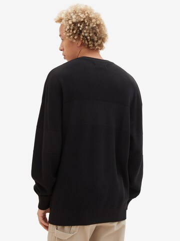 TOM TAILOR DENIM Pullover in Schwarz