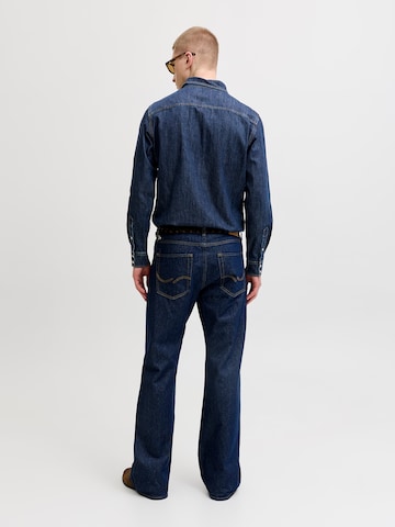 JACK & JONES - Slim Fit Camisa 'JJEWESTERN' em azul