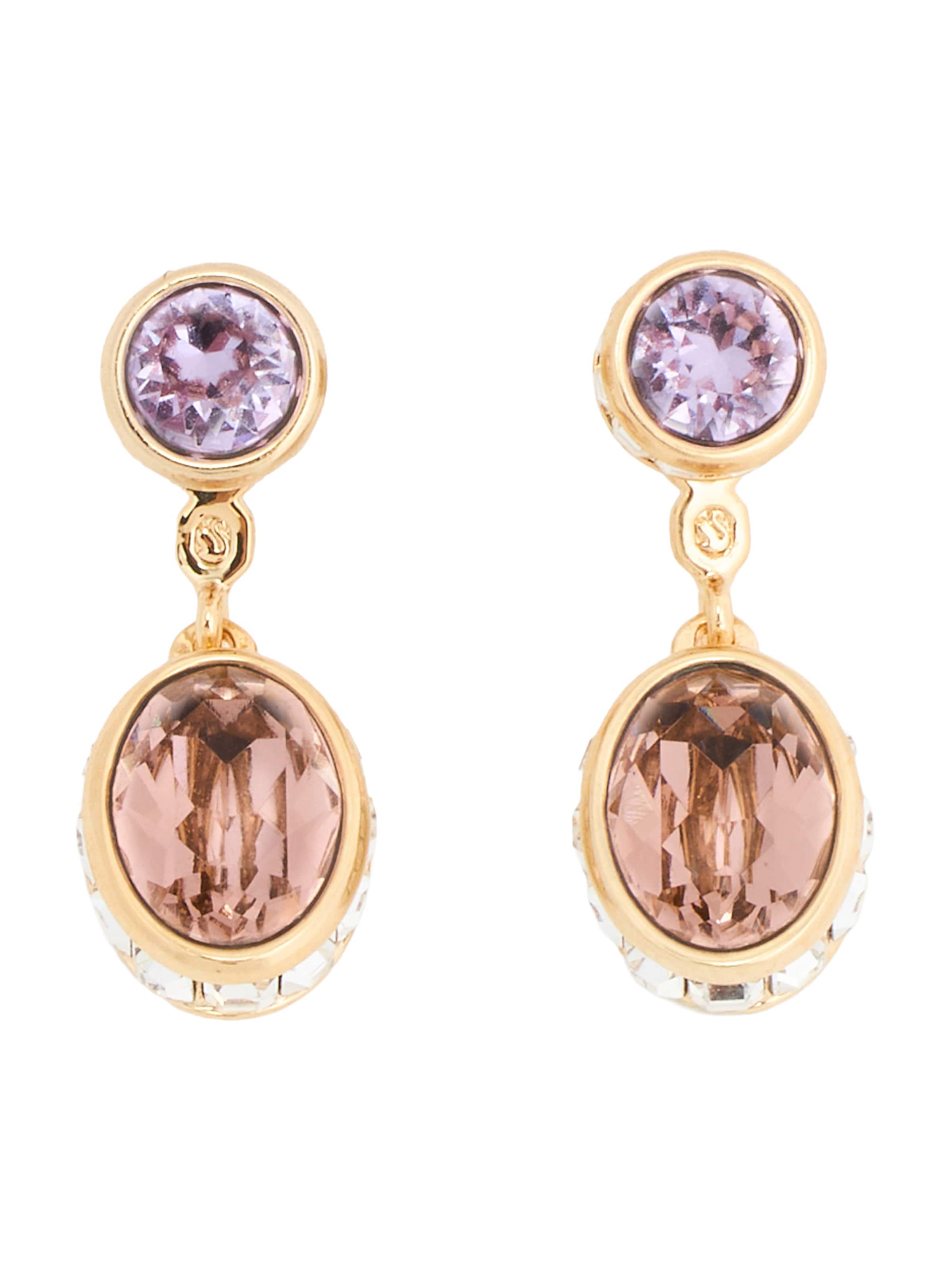 barna / arany / lila Swarovski Fülbevalók, Termék nézet