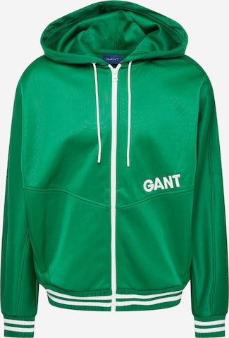 GANT Sweat jacket in Green: front