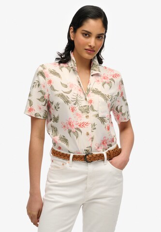 Superdry Blouse in Beige: voorkant