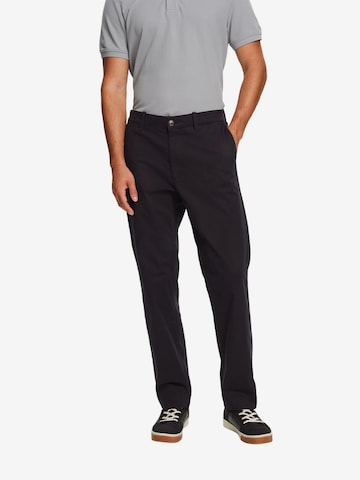 ESPRIT Regular Chinohose in Schwarz