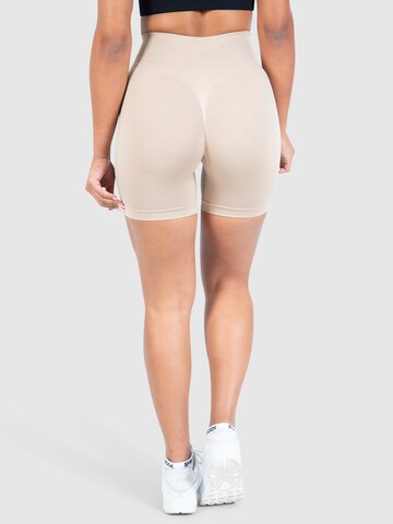 Coupe slim Pantalon de sport 'Amaze Scrunch' Smilodox en beige