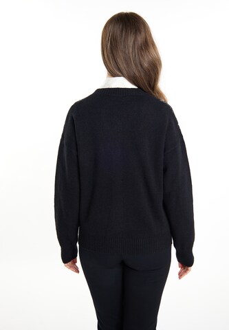 usha BLACK LABEL Knit Cardigan 'Nowless' in Black