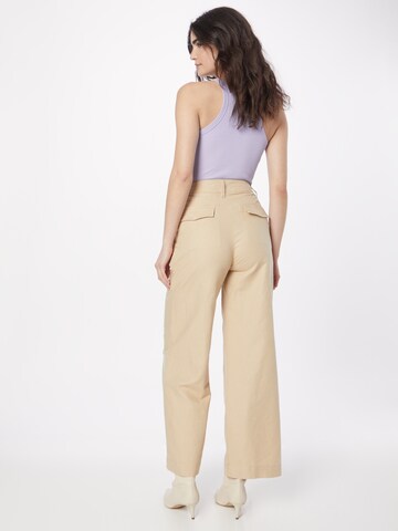 GAP Wide leg Bandplooibroek in Beige