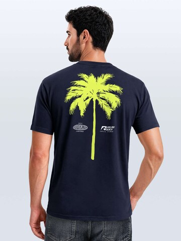 Neverless Shirt 'Palme'‌‌‌‌‌‌‌‌ in Blau