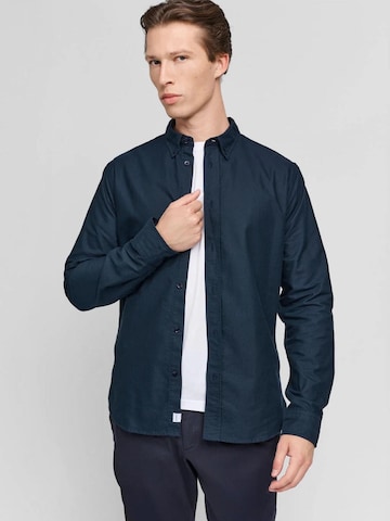 SANVT Regular fit Business Shirt 'The Perfect Denim Shirt - Dark Blue' in Blue: front