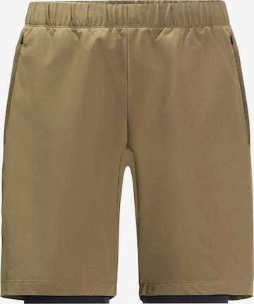 JACK WOLFSKIN Regular Weatherproof pants in Green: front