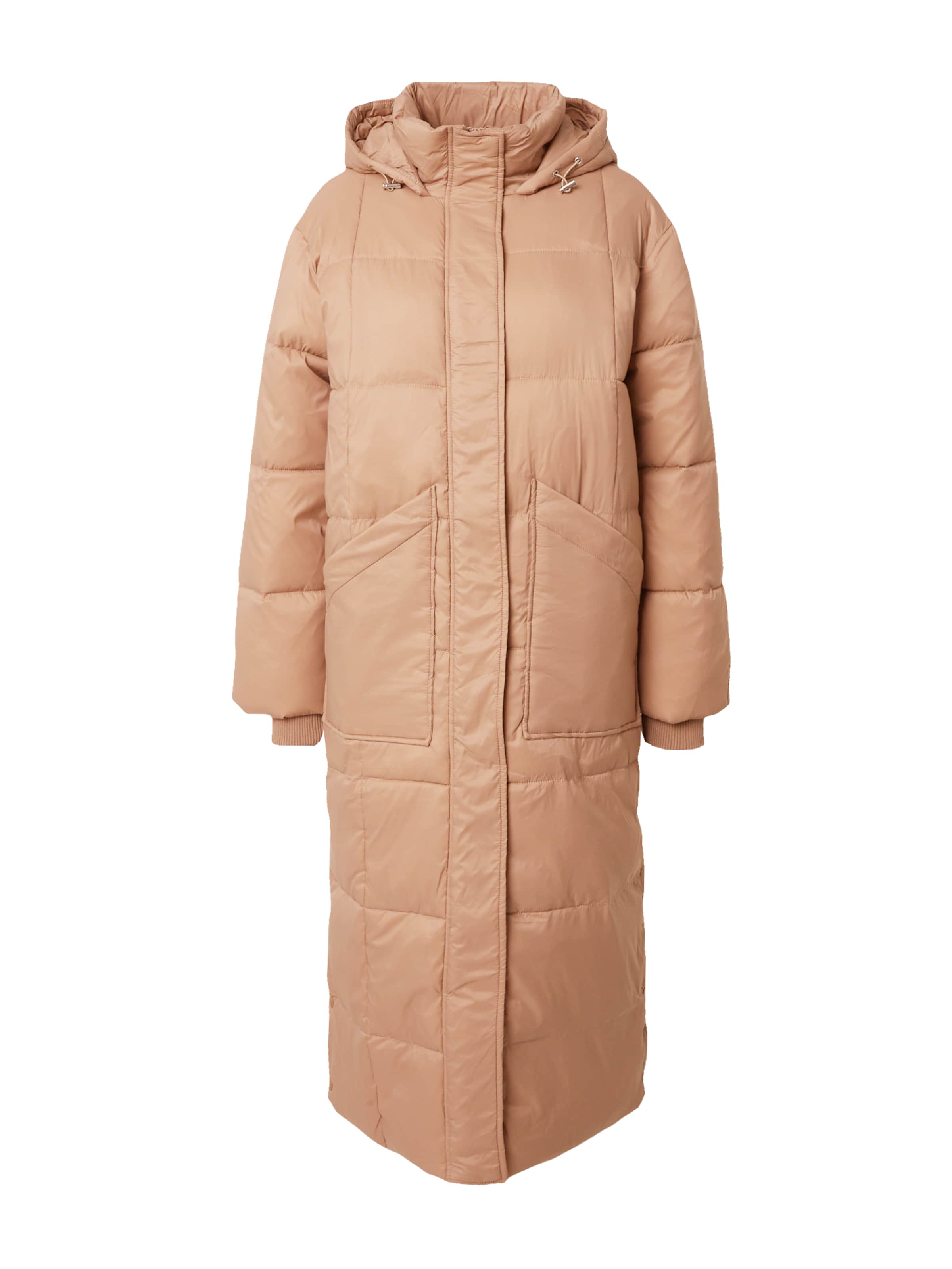 SISTERS POINT Pitkä talvitakki 'DUSTY' värissä ruskea: etupuoli