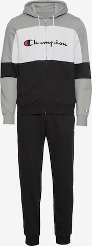 Champion Authentic Athletic Apparel Tracksuit in Black: front