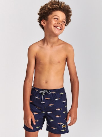 Shiwi Board Shorts 'Go Fish' in Blue: front