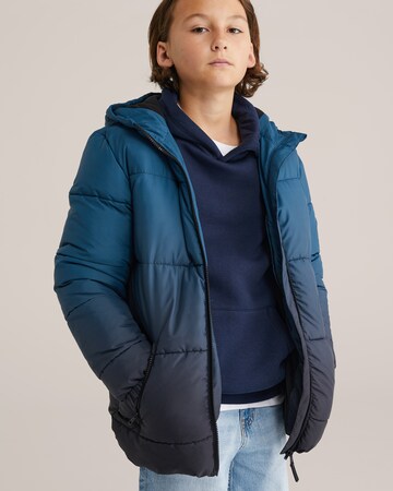 WE Fashion Зимняя куртка в Синий: спереди