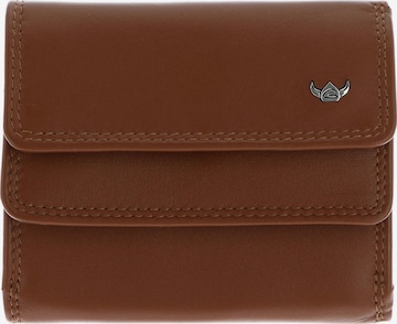 Porte-monnaies 'RFID' GOLDEN HEAD en marron : devant