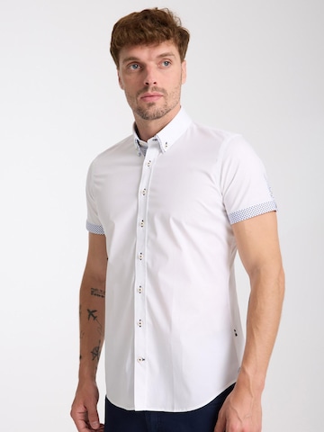 Slim fit Camicia business di 7Camicie in bianco: frontale