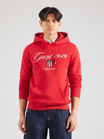 Bluză de molton de la GANT pe roșu: față