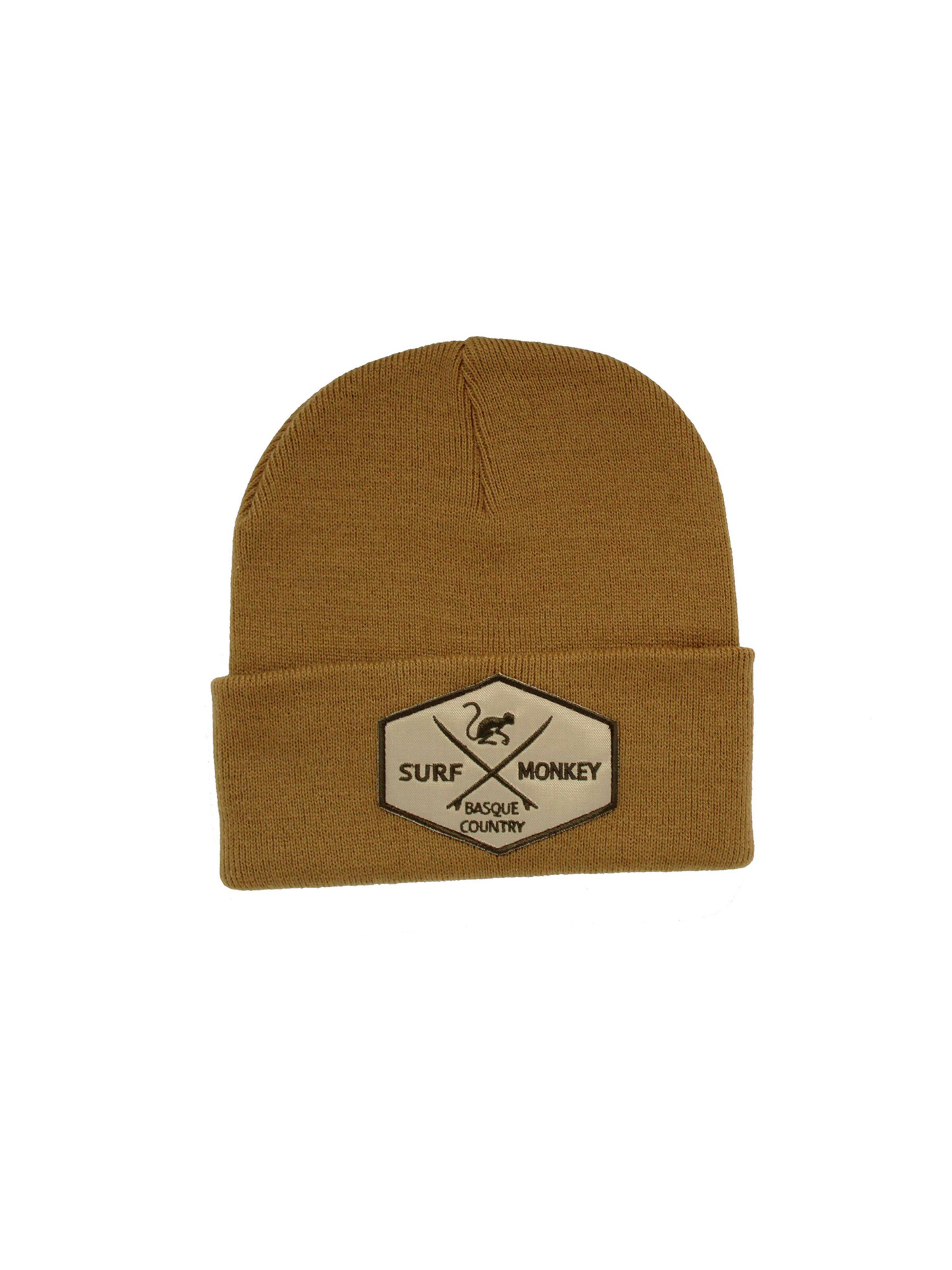 Surf Monkey Beanie in Brown: front