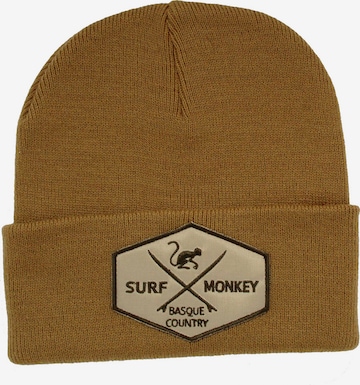 Surf Monkey Mütze in Braun: Vorderseite