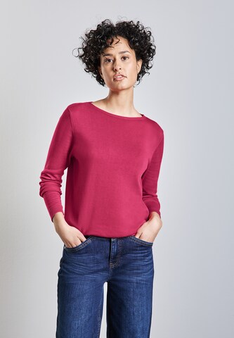 STREET ONE Weicher Strickpullover in Pink: Vorderseite