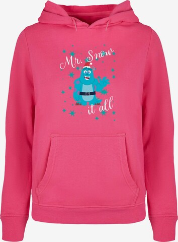 ABSOLUTE CULT Sweatshirt 'Disney 100 - Sully Mr Snow It All' in Pink: front