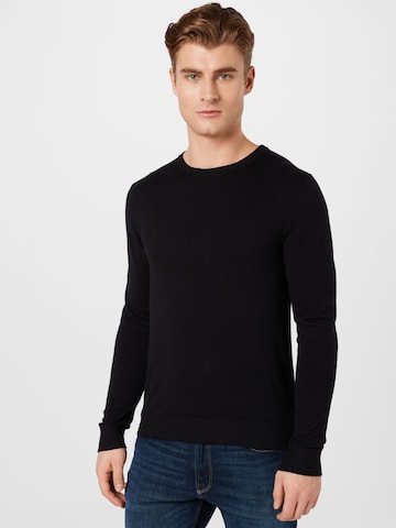 Pull-over 'Emil' JACK & JONES en noir : devant