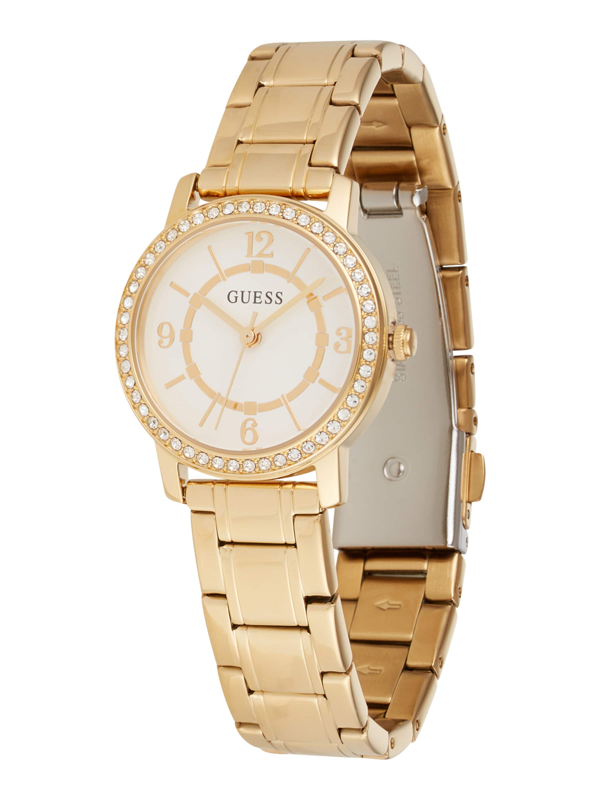 GUESS Аналоговые часы 'Lady G' в Золотой: спереди